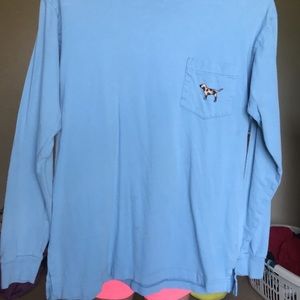 PINK blue long sleeve shirt